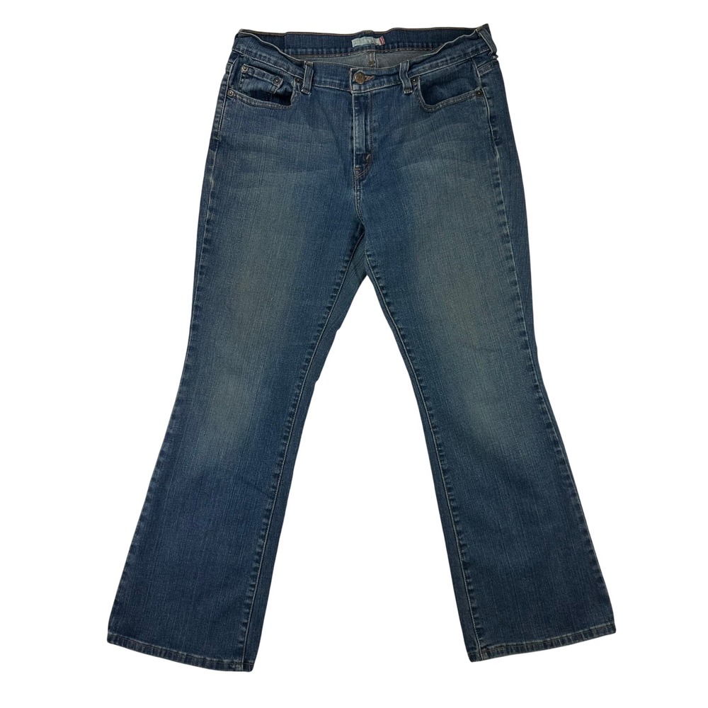 Levi's 515 Bootcut Jeans Womens 12 Short Blue Medium Wash‎ Stretch Denim VTG Y2K